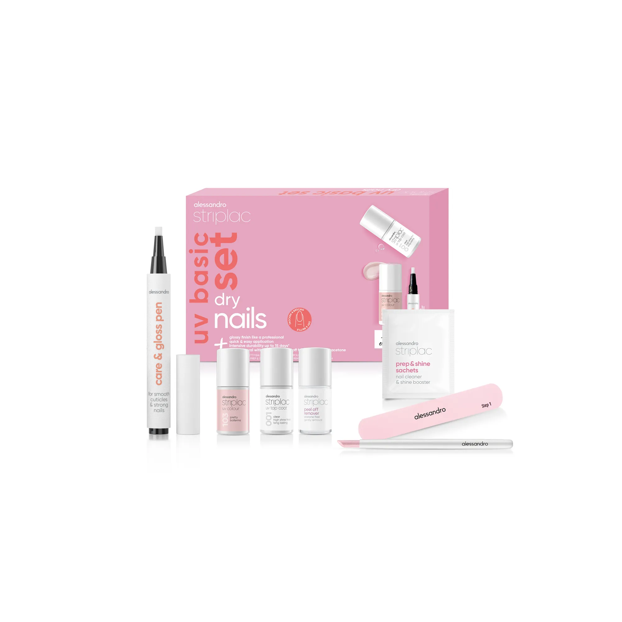 striplac uv basic set + colour dry nail